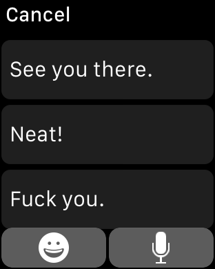Predictive Text: See you there, neat!, fuck you